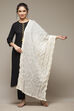 Cream Cotton Woven Dupatta image number 0